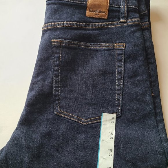 Goodfellow Men's Jeans   Athletic Fit Stretch Denim Total Flex, Hemphrey - Picture 3 of 5